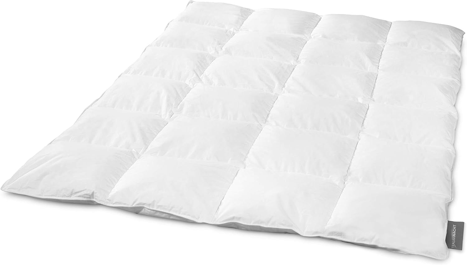 Traumnacht Basic Licht donzen dekbed met nieuw wit dons (60%) en veren (40%), DIN EN 12934, 135 X 200 Cm, Down Pass en Oeko-Tex gecertificeerd, geproduceerd volgens de Duitse kwaliteitsnorm Quilts en quilts Naty Shop 60 procent dons / 40 procent veren Warme winterdeken 155 X 220