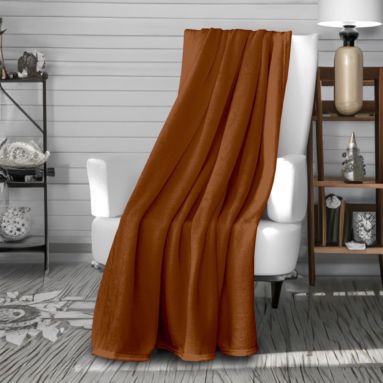 Soleil D'Ocre, flanellen deken, 180 X 220 Cm, Calin Terra Dekbedden en dekbedden Naty Shop