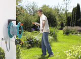 Gardena Classic 60 muurslanghaspel met slanggeleidingshaspel: Voor eenvoudige wandmontage, met anti-druppelsysteem, haakse aansluiting, grote capaciteit, ruimtebesparend (2650-88)