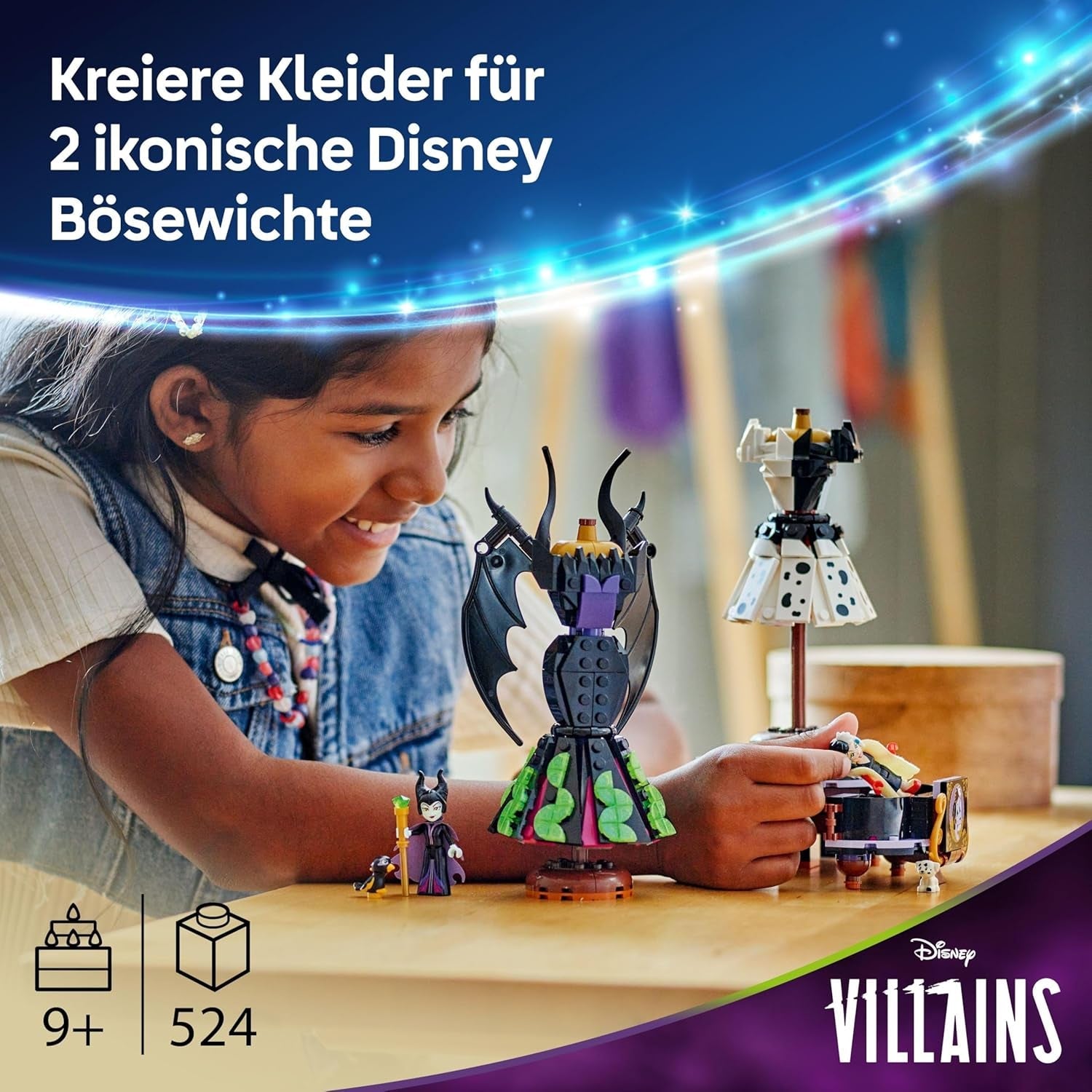 LEGO Ç€ Disney Villains The Dresses Of Maleficent en Cruella De Vil - Speelgoed voor jongens en meisjes vanaf 9 jaar - Incl. 2 minipoppetjes en 2 dierenfiguren - Verjaardagscadeau voor fans 43262 Bouwsets Besuche in LEGO-Store