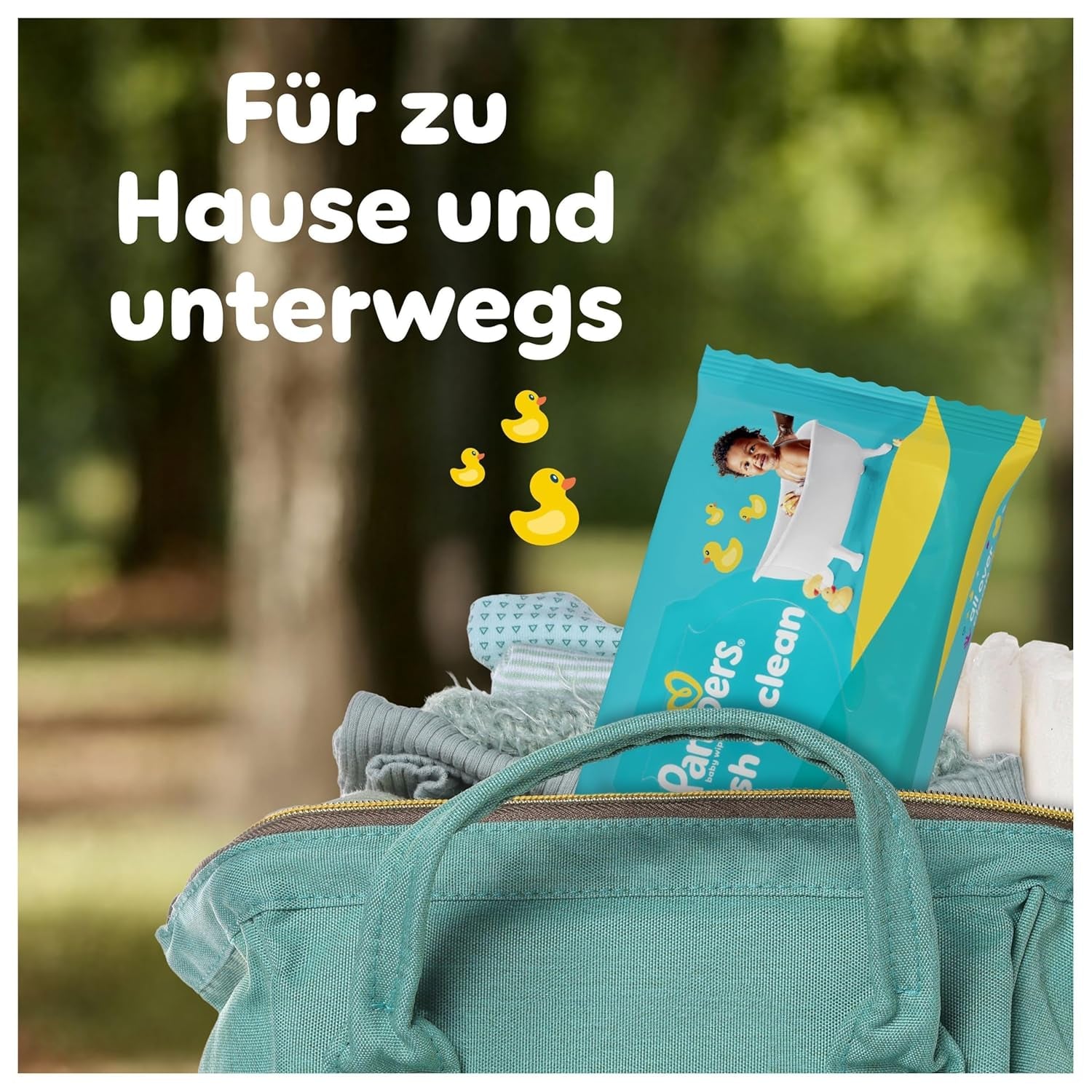 Pampers Fresh Clean vochtige doekjes, 15 verpakkingen van 80 doekjes, totaal 1200 doekjes, lichte geur, ook geschikt voor handen en gezicht