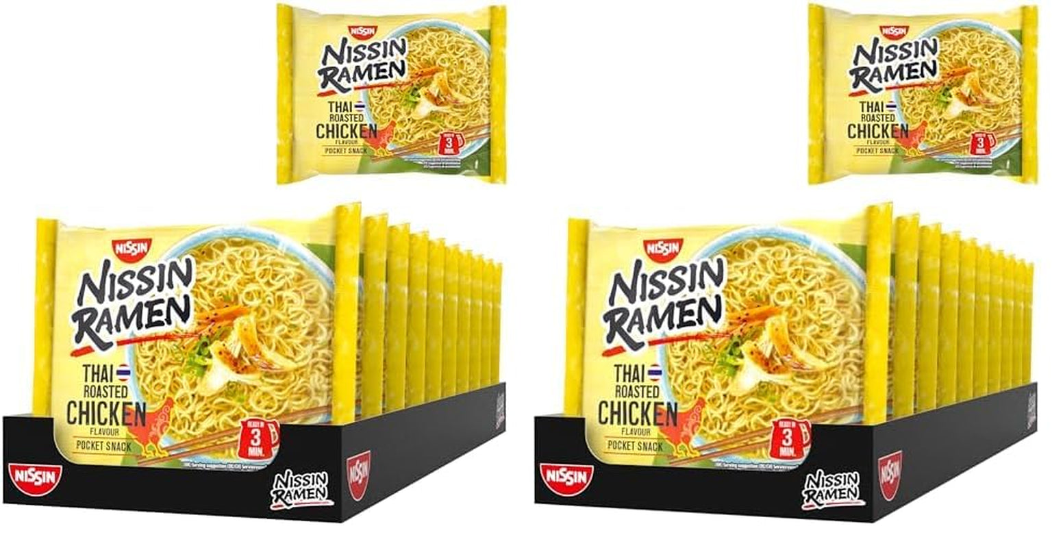 Nissin Ramen - Thaise Gebakken Kip 10 Pack Aziatische Stijl Instant Noedels Thais Recept Snel en Gemakkelijk Aziatisch Eten (10 x 65g)