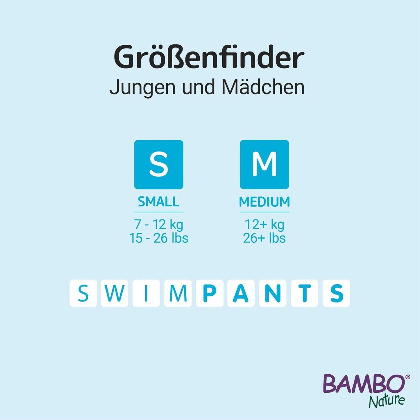 Bambo Nature Babyzwemluiers, maat S (7-12 kg), 12 luiers | Secure Fit Wegwerp Zwemluiers | Waterdicht comfort tijdens waterspelen