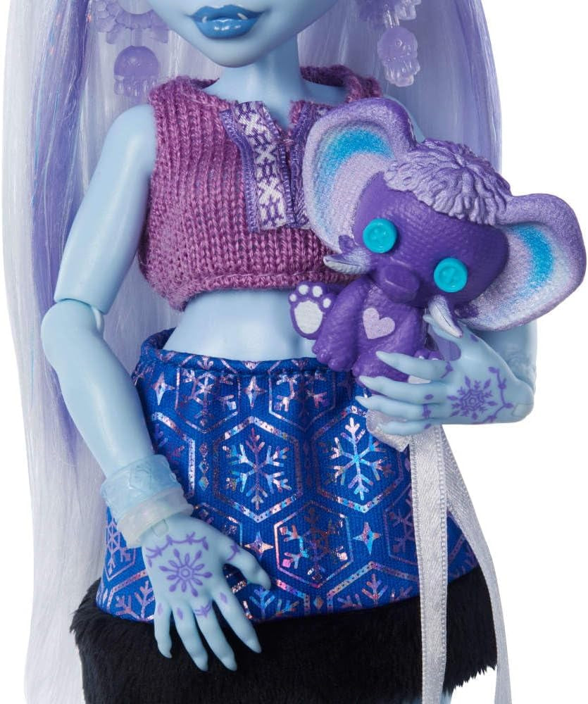 Monster High Self-Scare Secrets Abbey Bominable pop en accessoireset met 13 realistische verrassingen zoals henna, tekeningen en haakwerk JHK44