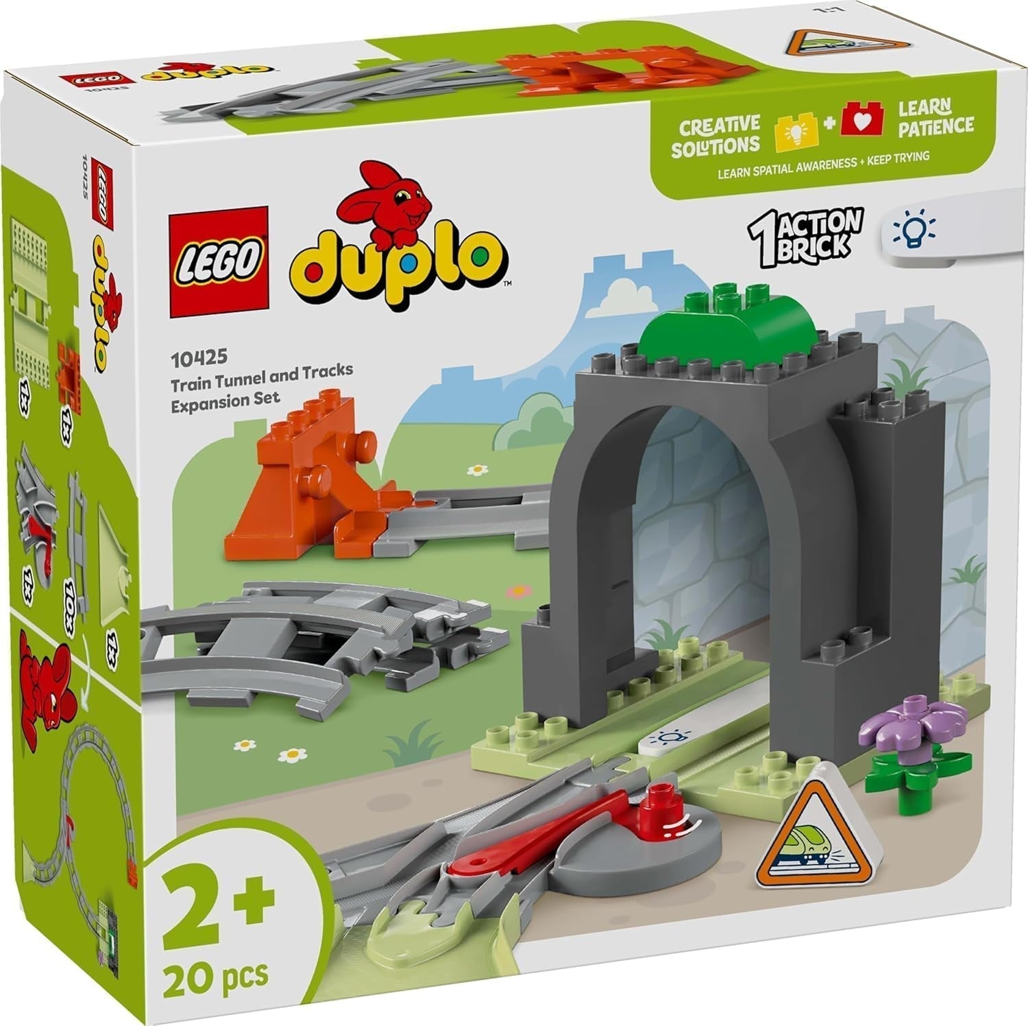 LEGO DUPLO Stadsspoortunnel en -rails - Uitbreidingsset, cadeau voor peuters, stimuleert de behendigheid, speelset voor autofans van 2 jaar oud, creatief leerspeelgoed 10425 Bouwsets Bekijk de LEGO-Store