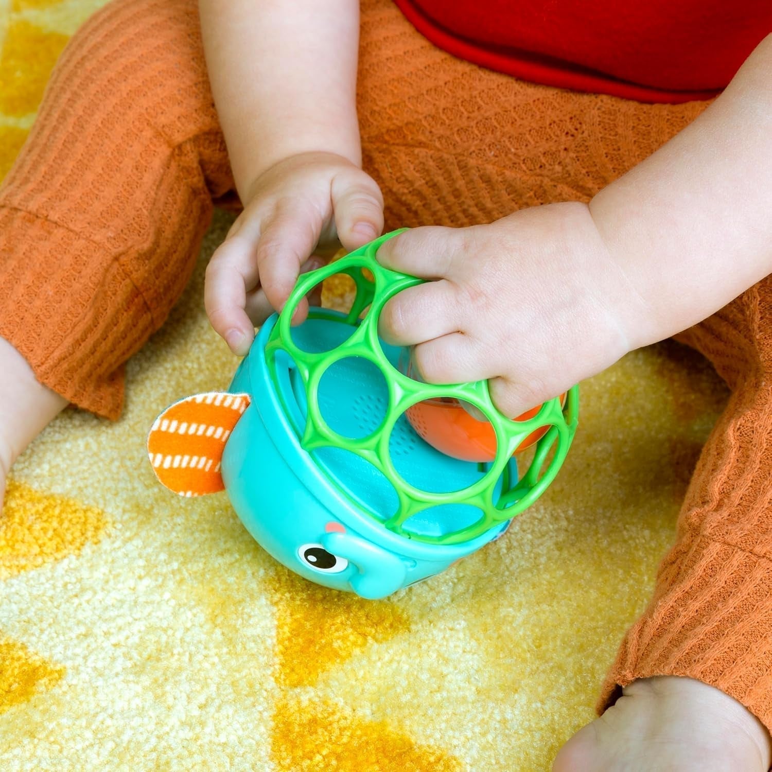 Bright Starts Giggle & Glow Bell Glow in the Dark Olifant Speelgoed Oball Gemakkelijk te vangen Newborn+ Unisex Babyspeelgoed Naty Shop