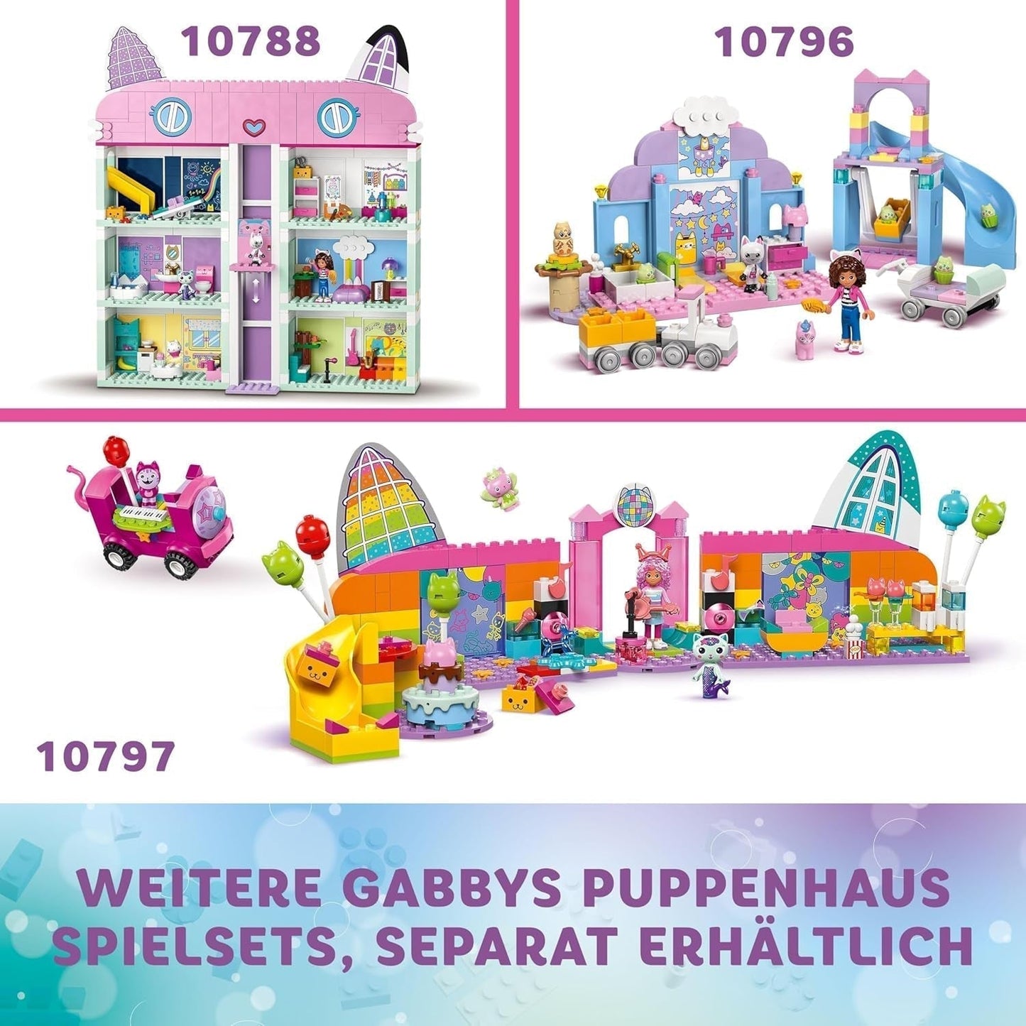 LEGO 4+ Gabby's poppenhuis Gabby's kleine katoren Fantasiespel dierenset Kinderspeelgoed met glijbaan en figuren Cadeau voor meisjes en jongens Creatief speelspeelgoed 10796 Bouwsets Beuche bij LEGO-Store