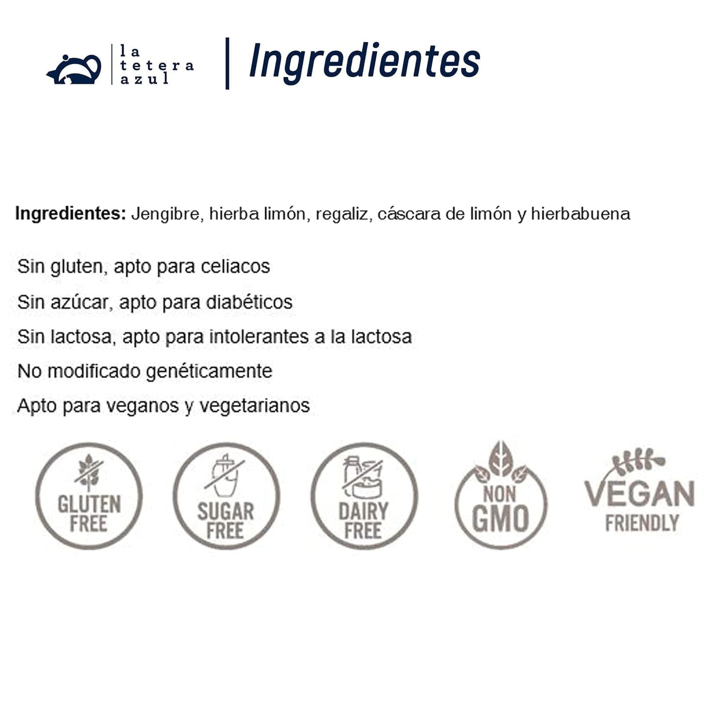 LA TETERA AZUL Ecologische infusie van gember en citroen. Biologische thee voor gewichtsverlies in piramides. Gember en citroen. 20 piramides.