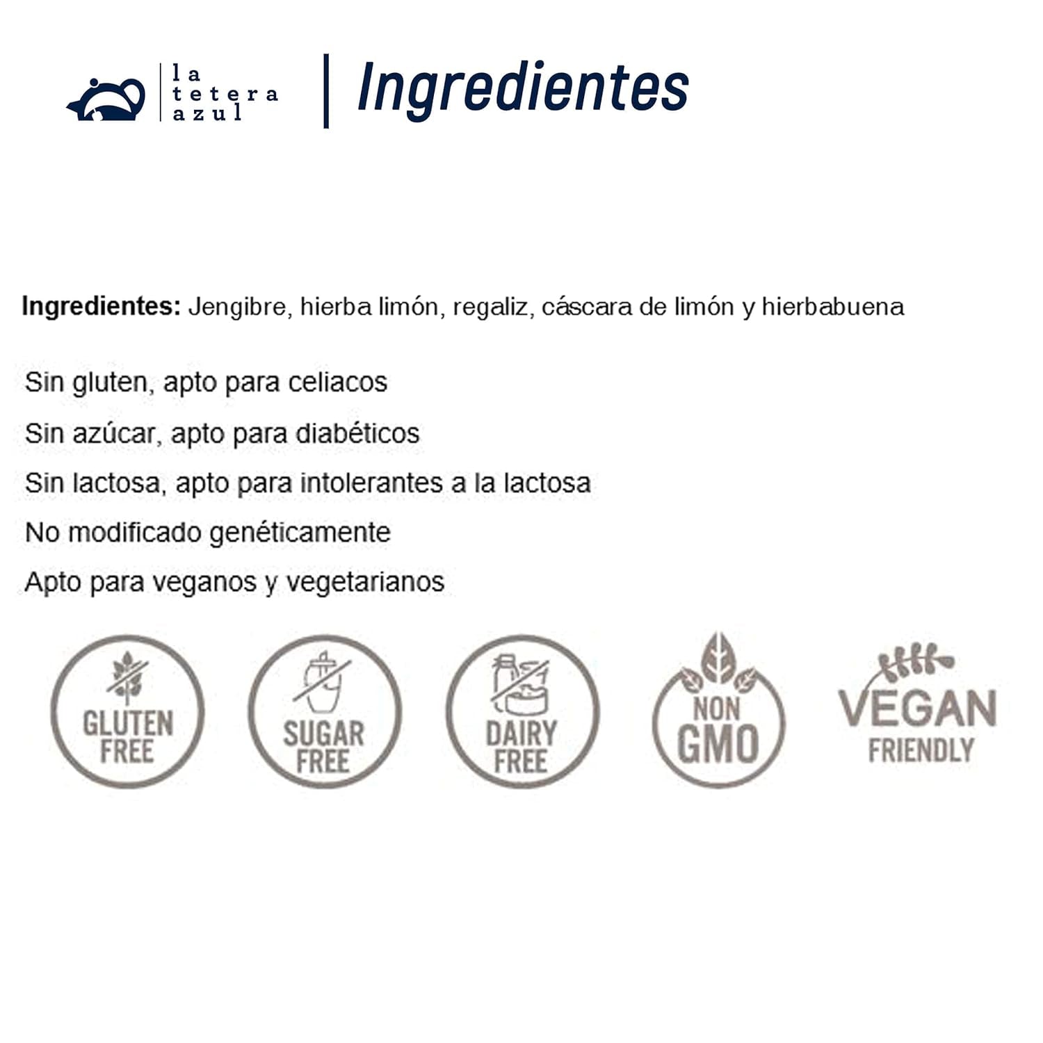 LA TETERA AZUL Ecologische infusie van gember en citroen. Biologische thee voor gewichtsverlies in piramides. Gember en citroen. 20 piramides.