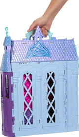 Mattel Disney Frozen - Kasteel Arendelle poppenhuis (60 cm+) met Elsa pop, 4 speeltuinen en 15 Disney Frozen II meubels en accessoires, HLW61