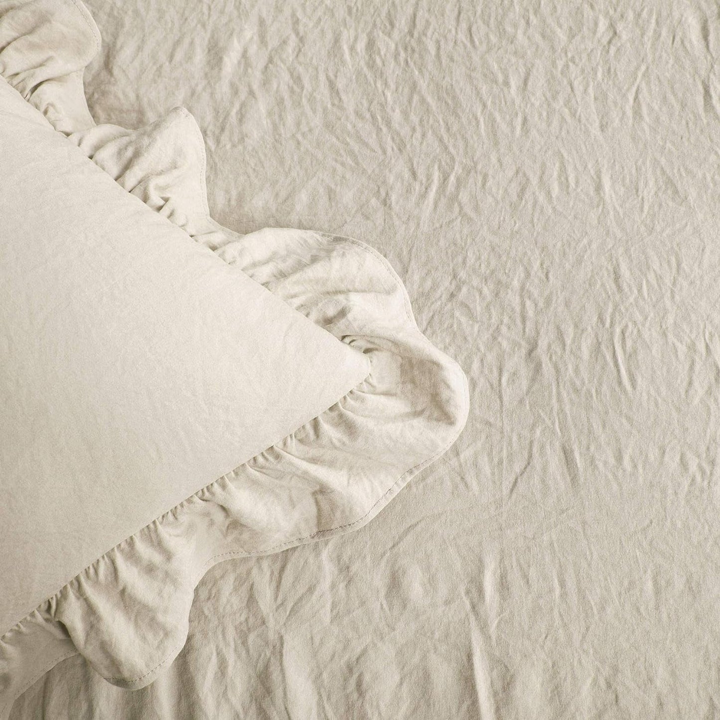 Weelderig decor beddengoedset met ruchesrok 3-delige luxe boerderijbeddengoedset Elegant charmant ruchesdetail Tijdloze stijl en klassiek ontwerp Zacht en lichtgewicht kingsize kingsize Weelderige decorbedden en dekbedden