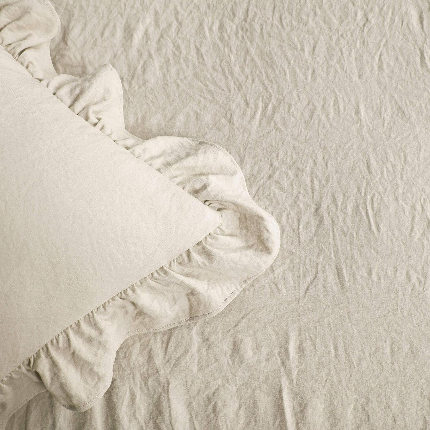 Weelderig decor beddengoedset met ruchesrok 3-delige luxe boerderijbeddengoedset Elegant charmant ruchesdetail Tijdloze stijl en klassiek ontwerp Zacht en lichtgewicht kingsize kingsize Weelderige decorbedden en dekbedden