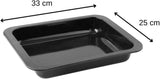 Zenker Ofenbackform (33 X 5 X 25 Cm) SPECIAL COOKING, Rechteckige Auflaufform Mit Enamelle-Versiegelung, Backform Mit Extra Hohem Rand (Farbe: Schwarz), Menge: 1 Stück Vormen en bakplaten Naty Shop