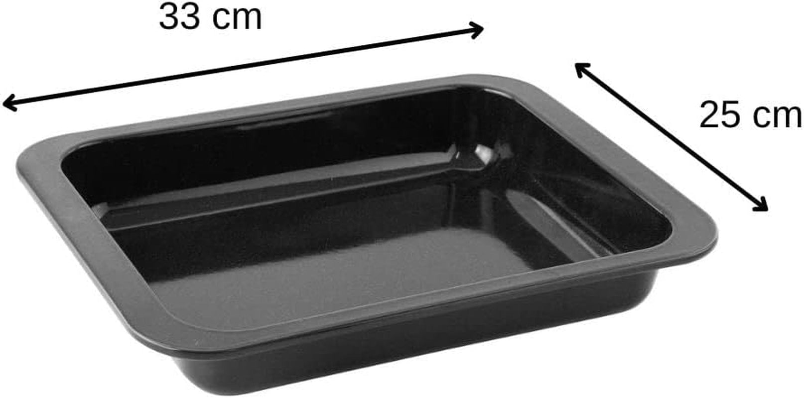 Zenker Ofenbackform (33 X 5 X 25 Cm) SPECIAL COOKING, Rechteckige Auflaufform Mit Enamelle-Versiegelung, Backform Mit Extra Hohem Rand (Farbe: Schwarz), Menge: 1 Stück Vormen en bakplaten Naty Shop