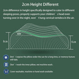 Kinderkussen van traagschuim 3-12 jaar Kinderkussen Orthopedisch kussen Met traagschuim Kussen van traagschuim Met afneembare kussensloop van 100% katoen (3-12 jaar) Cervicale orthopedische kussens Naty Shop