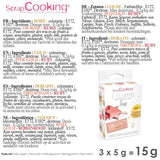 ScrapCooking, Set van 3 kleurstoffen voor levensmiddelen, Goud, Rose-Goud en Ruby, metallic tinten, 3 x 5 gram Naty Shop