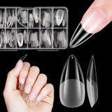Korte kunstnagels Ballerina 120 stuks lijm op 12 maten Korte kunstnagels Zachte gel Volledige dekking nageltips voor korte gelnagels S