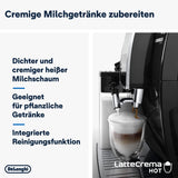 De'Longhi Dinamica Plus ECAM 370.70.B Volautomatische espressomachine met LatteCrema-melk-, cappuccino- en espressosysteem, 3,5 inch TFT-kleurentouchscreen en app-bediening, koffiefunctie, zwart