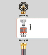 Gardena 39042-M metalen snelkoppelingsstartset voor tuinslangen, snelkoppelingen en accessoires in enkele seconden, 4-delig inclusief lekvrije adapters voor stekker en stopcontact