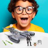 Star Wars Epic Hero Series N-1 Starfighter of the Mandalorian, grote actiefiguren en spannende accessoires voor spannende manoeuvres, spannende cadeau-actiefiguren Naty Shop