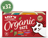 Lily's Kitchen Natuurlijk Ingrediënt Natvoer voor volwassen katten Multi-Tray Pack Biologisch Vlek Graanvrij 4 x (8 x 85 g)