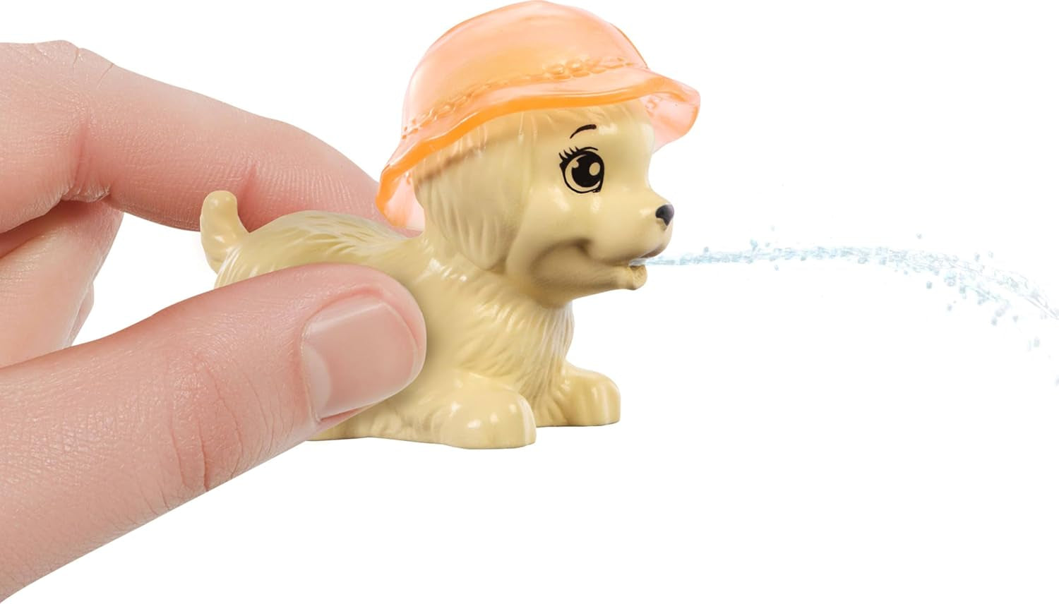 Barbie Puppy Pool Party-speelset met modepop, hondenhuis en glijbaan, hartzwembad, 2 hondenfiguren, 6 accessoires en kleurwisselaar, JBF35