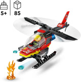 LEGO City Brandweerhelikopter, speelgoedhelikopter en pilootfiguurset, brandweerhelikopter voor een fantasierijke speelervaring, cadeau voor kinderen, jongens en meisjes vanaf 5 jaar 60411 Bouwsets Besuche den LEGO-Store