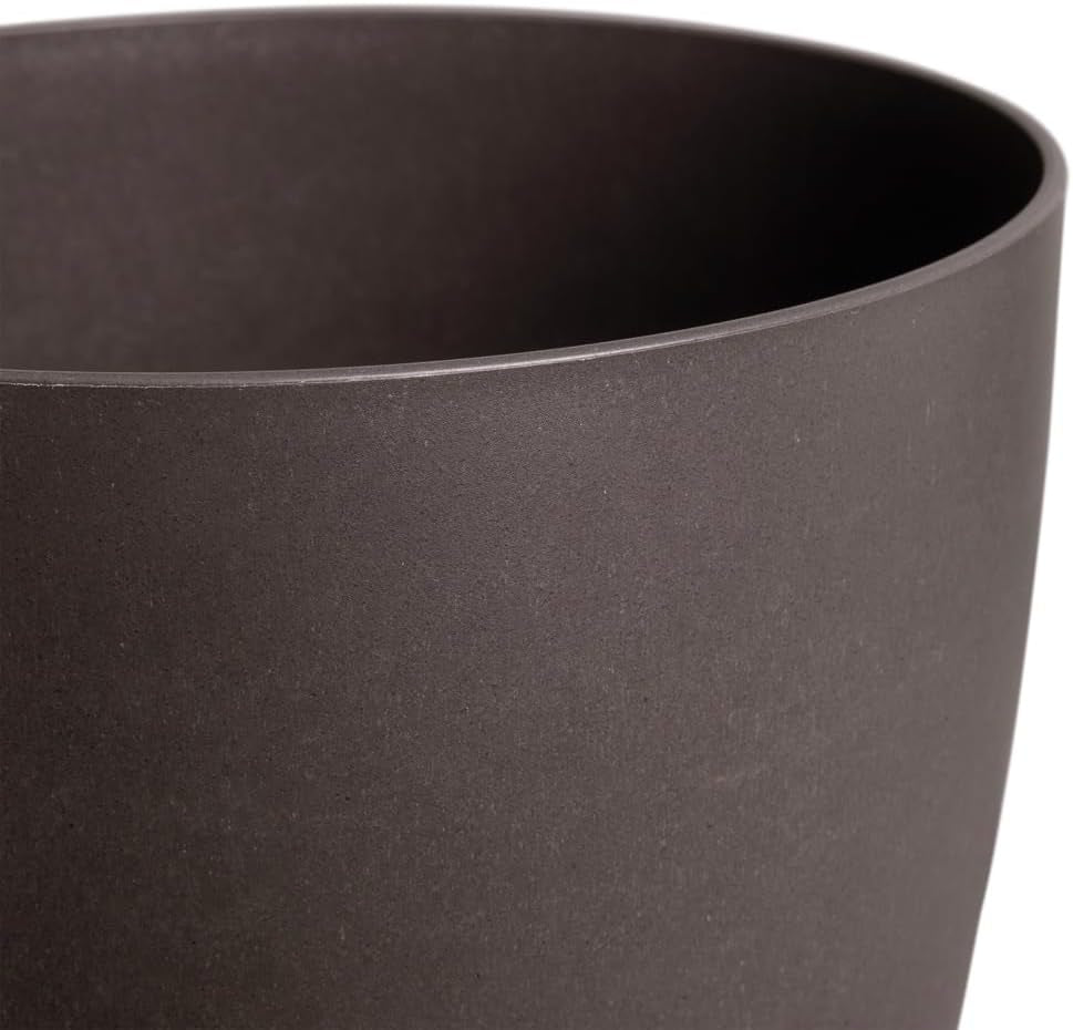 elho The Coffee Collection, ronde binnenpot, 18 cm, gemaakt van koffiedik en gerecycled plastic - bruin/espressobruin