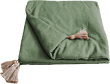 Quilt met 4 bobbels, jute, 90 X 190 Cm, klei, 2007AGCHLJT090190, 90 X 190 Cm Quilts en quilts Naty Shop Groeten
