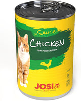 JosiCat Kip in Saus (12 x 415 g) | Volwassene | Premium natvoer voor volwassen katten | Kip in saus | Vitamine D3 en E | Mogelijk gemaakt door JOSERA | Natvoer voor katten | Volledige voeding | Pak van 12