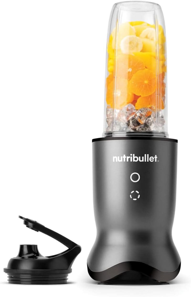 Nutribullet Personal Blender, Der Leistungsstärkste Mixer Für Eine Portion, 1000 Watt en Leiser Motor, 900 Ml Becher Aus Tritan Renew, Leuchtende Touch Bedienknöpfe, Dunkel Grau Bucatarie Naty Shop Dunkel Grau 1000W