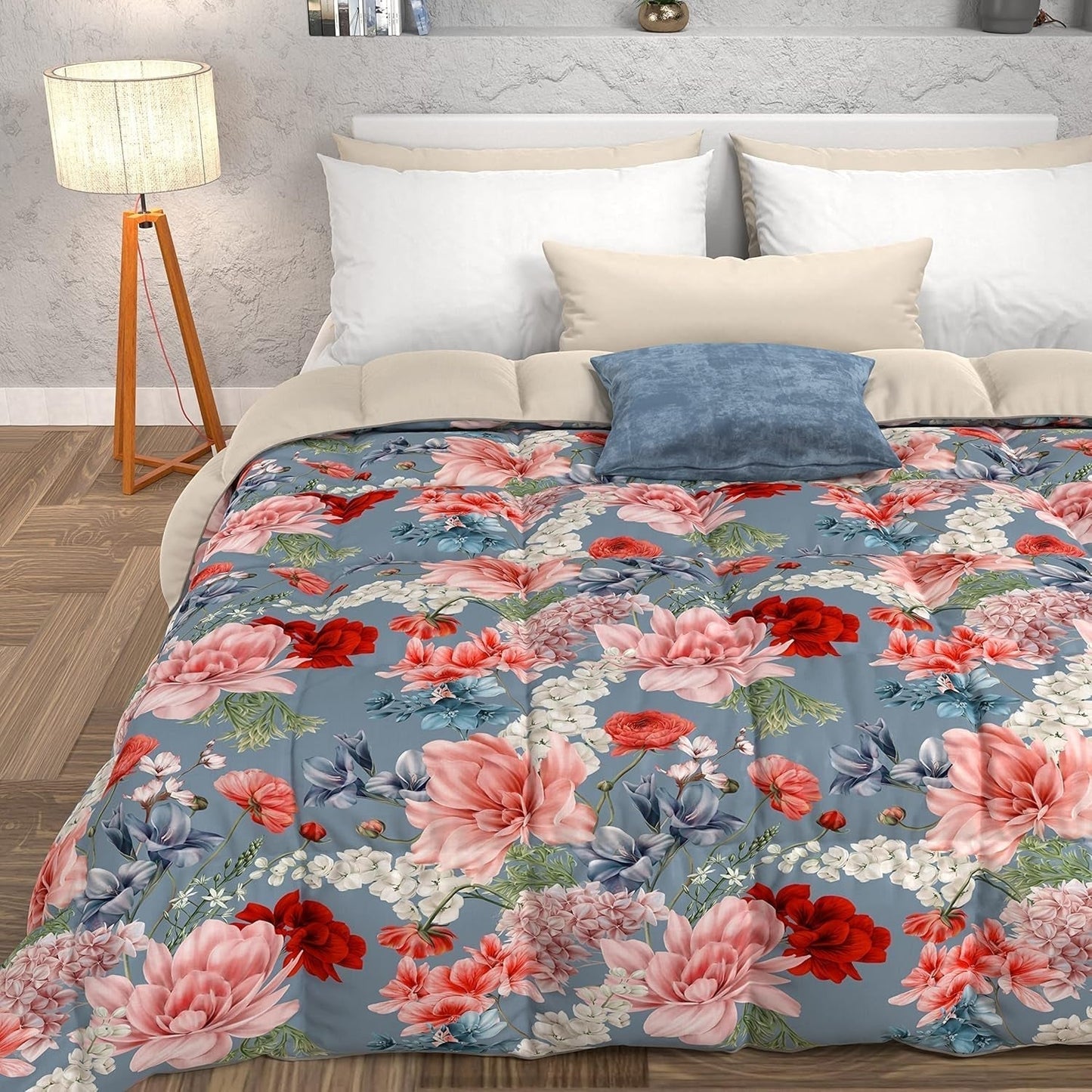 PETTI Artigiani Italiani - Winterquilt, Winterquilt, Eenvoudige quilt, Dubbelzijdig, Monocolor en digitaal printen, 100% hypoallergene microvezel, Made in Italy
