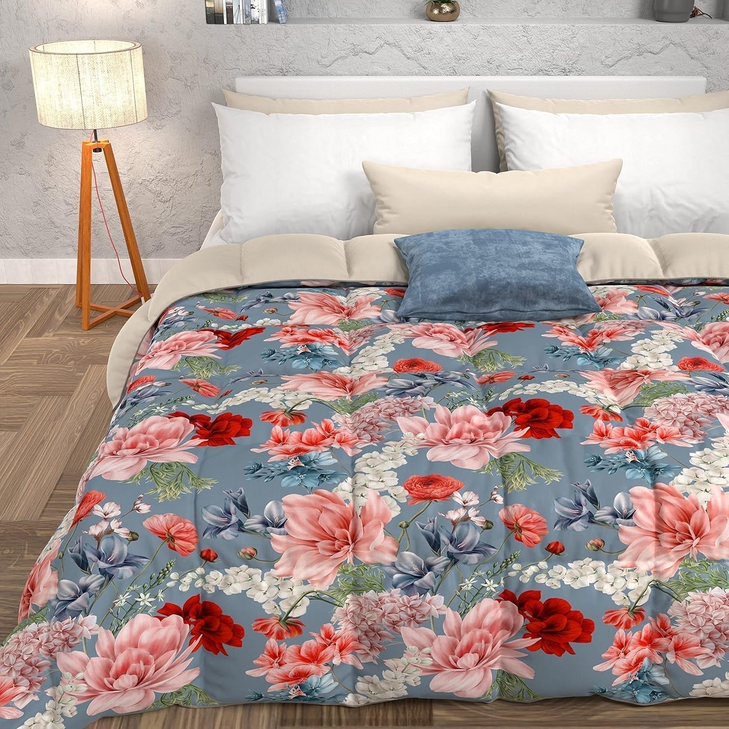 PETTI Artigiani Italiani - Winterquilt, Winterquilt, Eenvoudige quilt, Dubbelzijdig, Monocolor en digitaal printen, 100% hypoallergene microvezel, Made in Italy