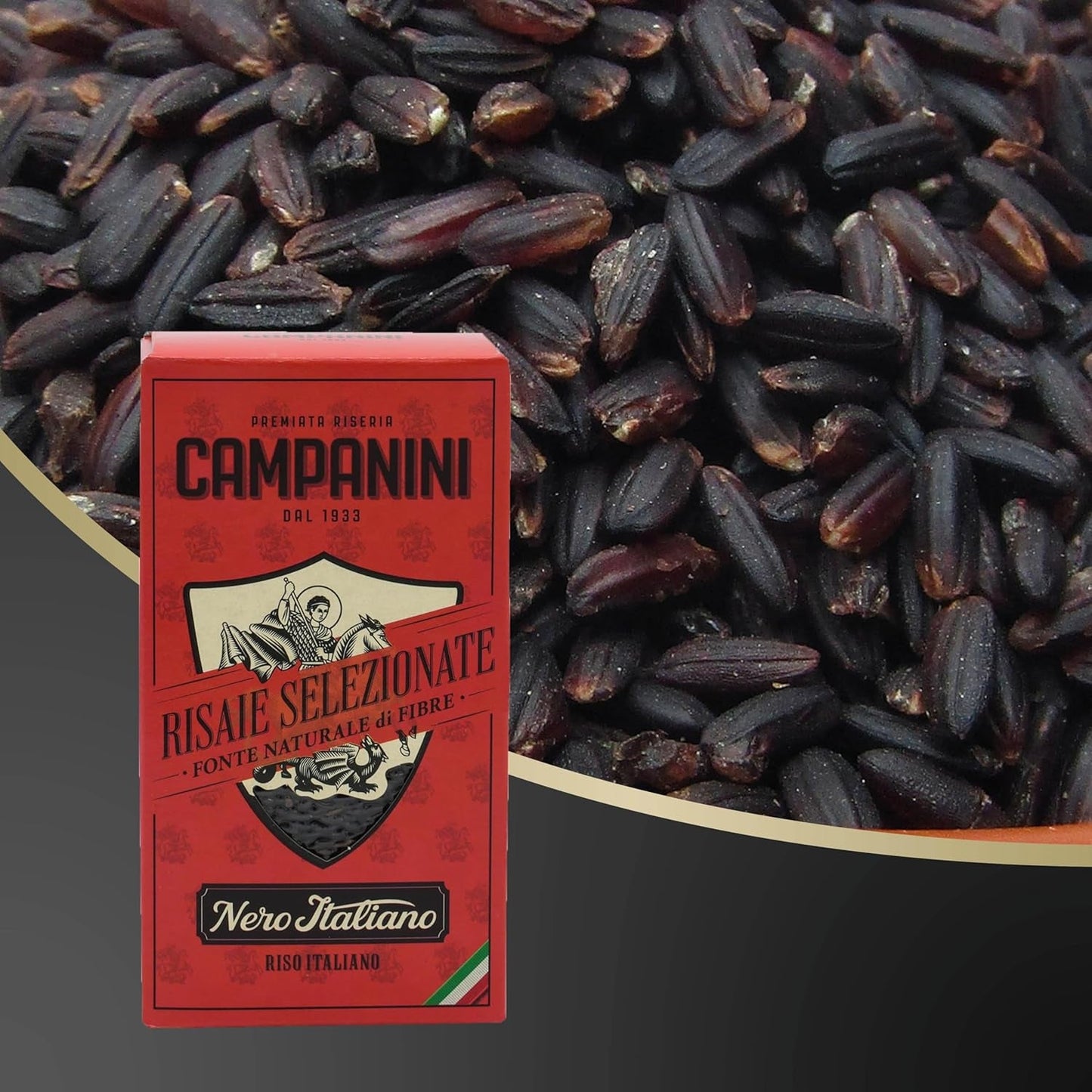 RISO NERO Zwarte Rijst RISERA CAMPANINI 500g uit Italië Oosterse Rijst