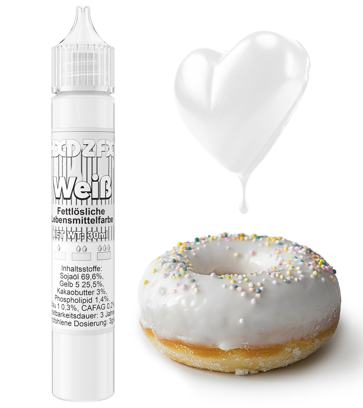 Vetoplosbare kleurstof - 30 ml geconcentreerde kleurstof op oliebasis voor chocolade kleurstofset voor taartdecoratie, fondant, botercrème, bakken, handwerk (marineblauw)