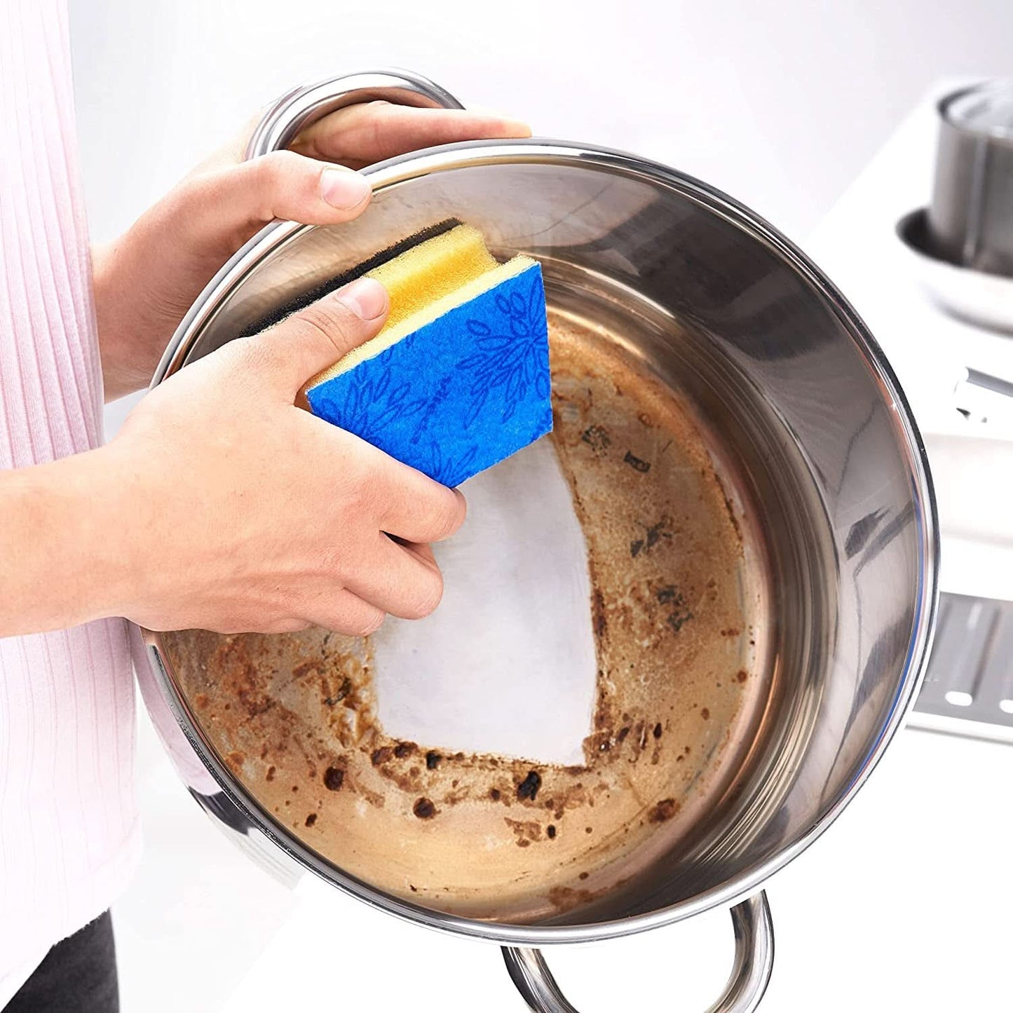 Vileda Glitzi, afwasspons voor in de keuken, met antibacteriële werking, sterk absorberend, verpakking van 18 Naty Shop keukenreinigingsmiddelen