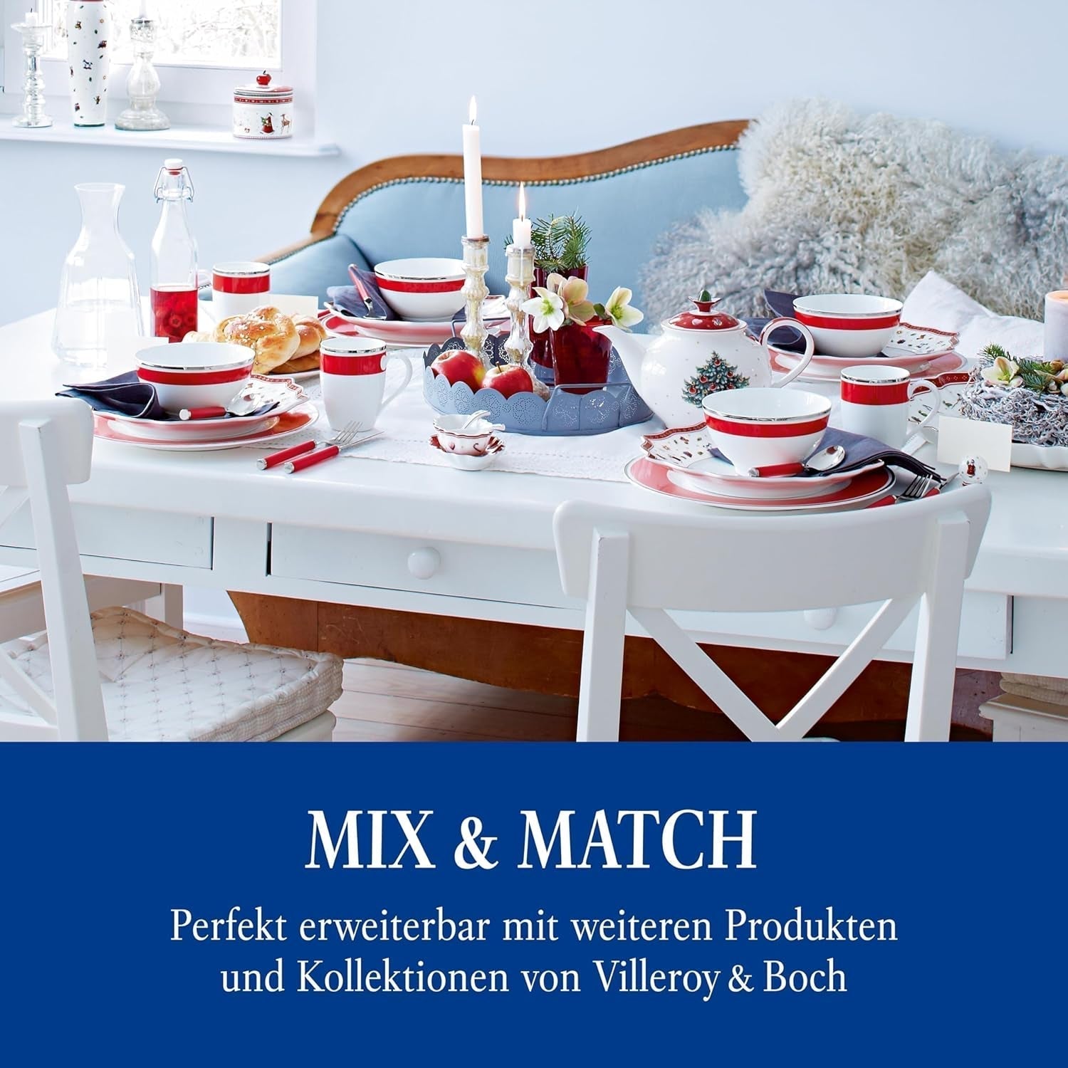 Villeroy & Boch - Spelen! Red Roses bestekset 30-delig Kitchen Naty Shop