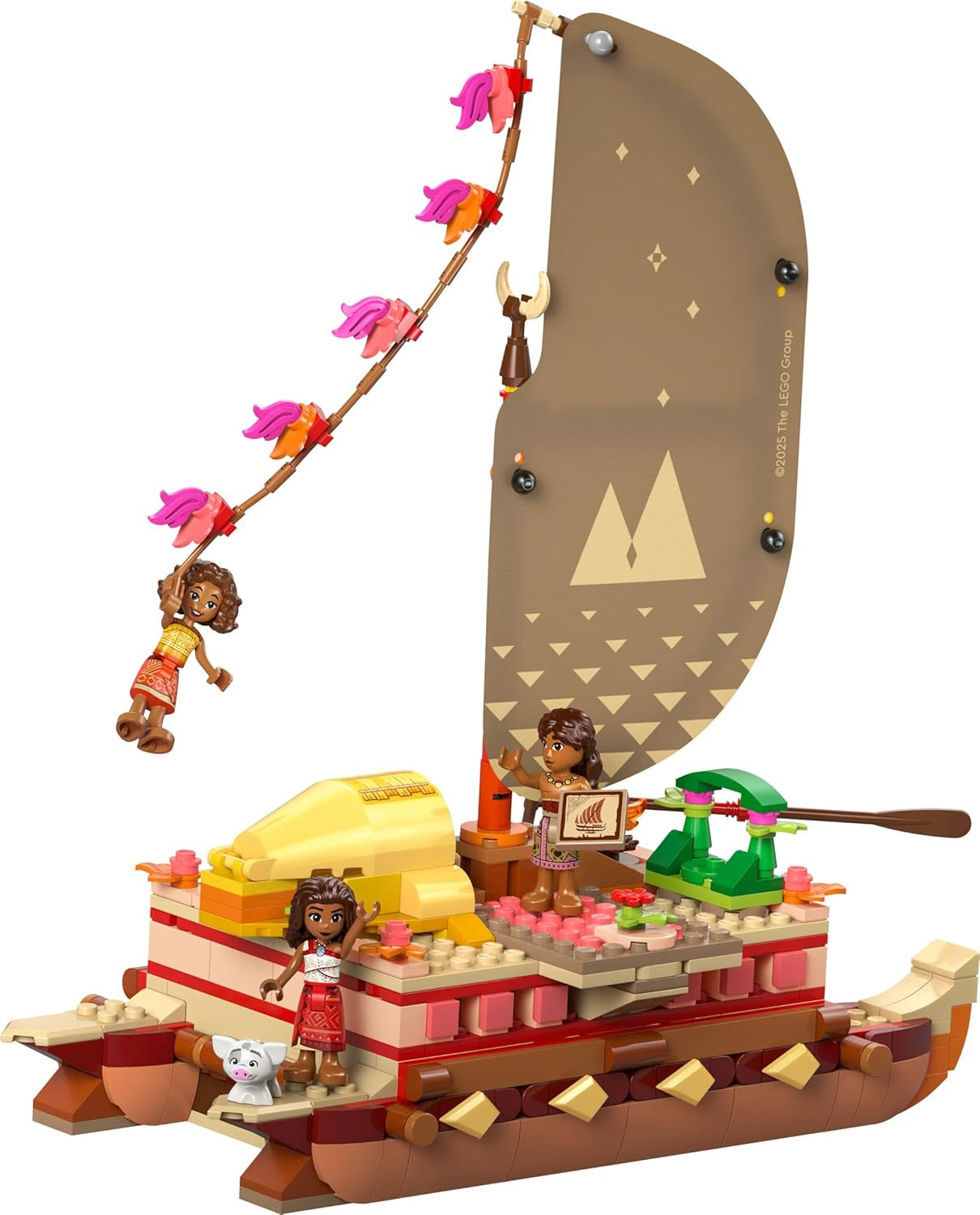 LEGO Ç€ Disney Moana 2: Moana's avonturenvlot - Speelgoedboot met zeilen, afneembaar dek, kampvuur en 3 minipoppetjes waaronder Loto en Moni - Cadeau voor meisjes vanaf 6 jaar en fans - 43270 Bouwsets Beuche in LEGO-Store