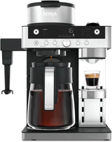 Ninja Prestige 2-in-1 filterkoffiezetapparaat met capsules en geïntegreerde melkopschuimer, voor latte, ijskoffie en Flat White, zwart CFN802EU