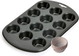 Originele Kaiser Inspiration Muffinform-Set 2-Teilig, Muffinblech Mit Xmas Papierbackförmchen Für 12 Muffins, 38 X 27 Cm, Cupcake Vorm Antihaftbeschichte, Schwarz Vormen en bakplaten Naty Shop