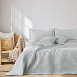 Ameliahome Sprei 170X210 Cm Dubbelzijdige sprei Ultrasoon Quilten Polyester Ophelia Donkergroen Bedden en Dekens Besuche den AmeliaHome-Store Ophelia Zilver 170X210 Cm