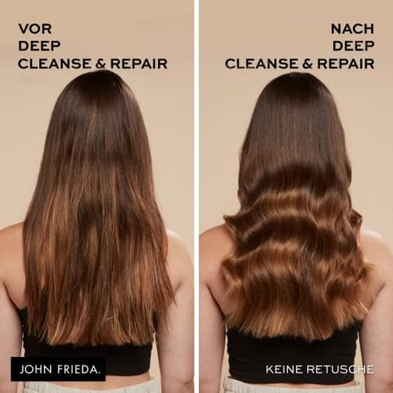 John Frieda - Deep Cleanse & Repair Mask/treatment - Inhoud: 250 ml - Met hennepzaadolie + voedende avocado - Kalmerend haarmasker voor beschadigd haar Naty Shop haarmasker