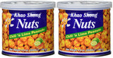 Khao Shong Gebakken groene erwten met wasabi, knapperige erwten in een pittig beslag, een vetarm alternatief voor noten, medium pikant, 1 blik van 140 g | 140 g (1 pakje)