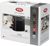 Espressomachine met K-FEE ONE capsules voor koffie, thee en cacao | Compacte espresso | Snelle verwarming | Watertank van 0,8 l | 19 maten | Zwart koper | Stiftung Warentest 2023-testwinnaar