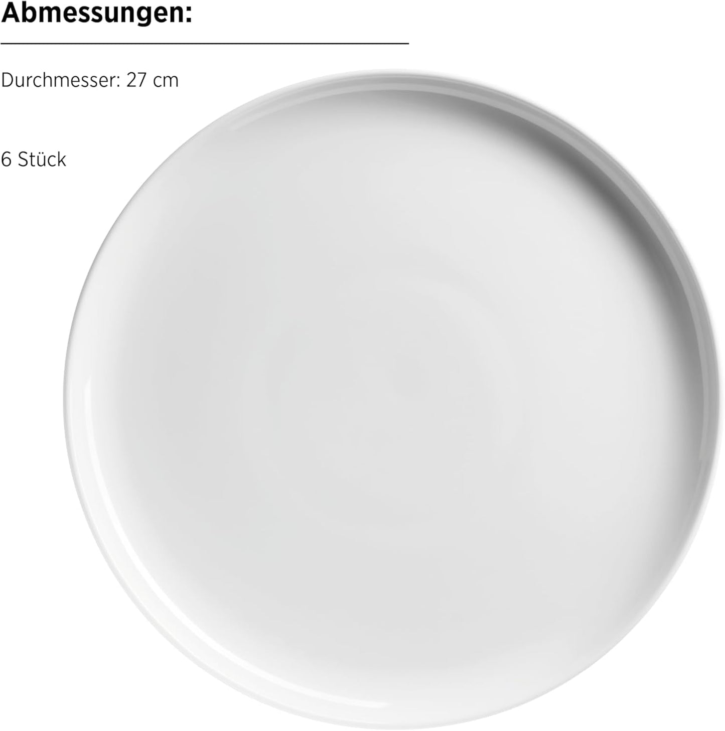 MÄSER, Navina serie, servies voor 6 personen, wit porseleinen servies, tijdloos, porselein, wit