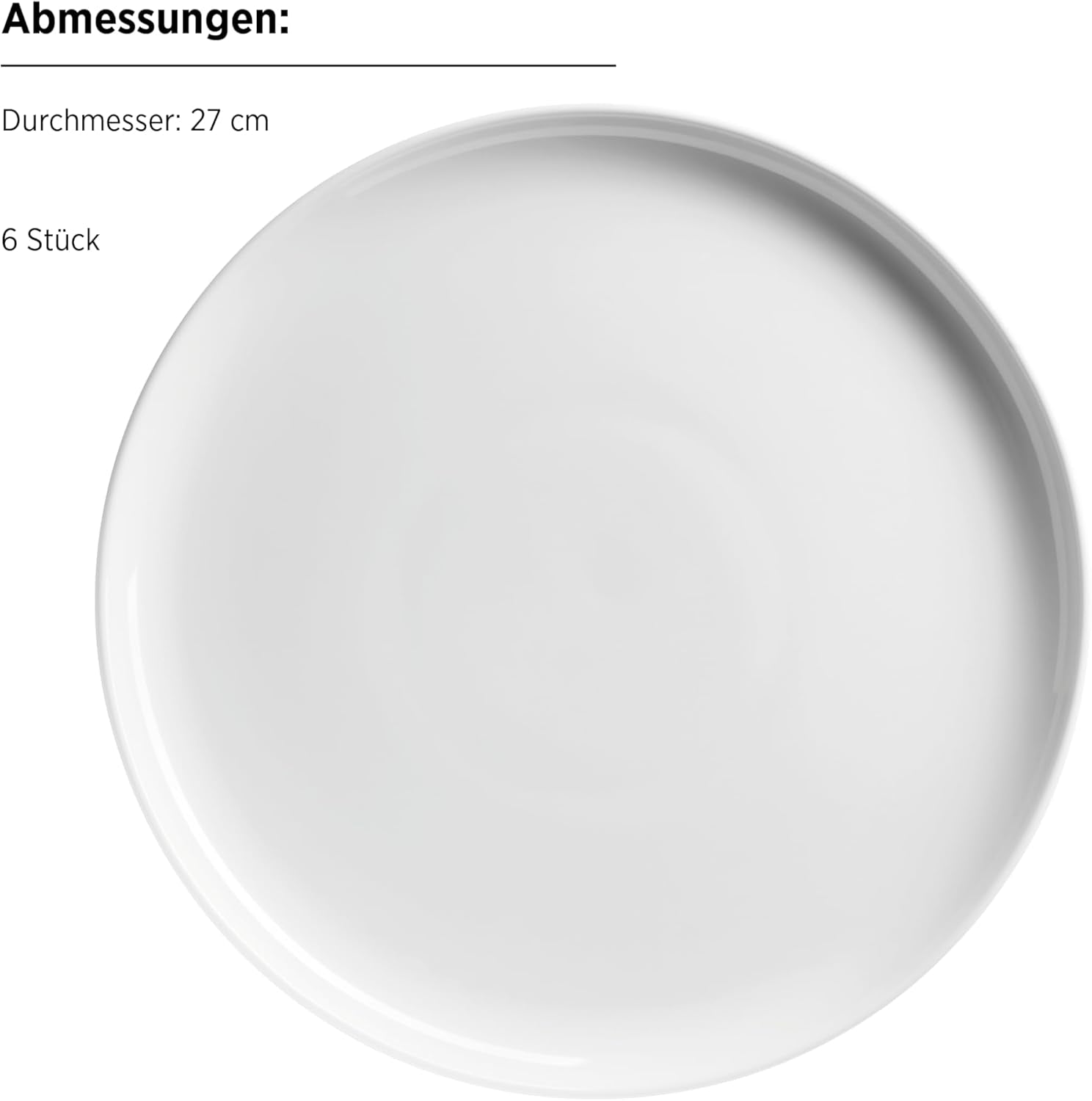 MÄSER, Navina serie, servies voor 6 personen, wit porseleinen servies, tijdloos, porselein, wit