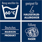 Irisette Noblesse kussen - Made in Germany - Kussen met afneembare hoes van puur katoen, 80 X 80 cm, Oeko-Tex gecertificeerd Naty Shop standaard kussens