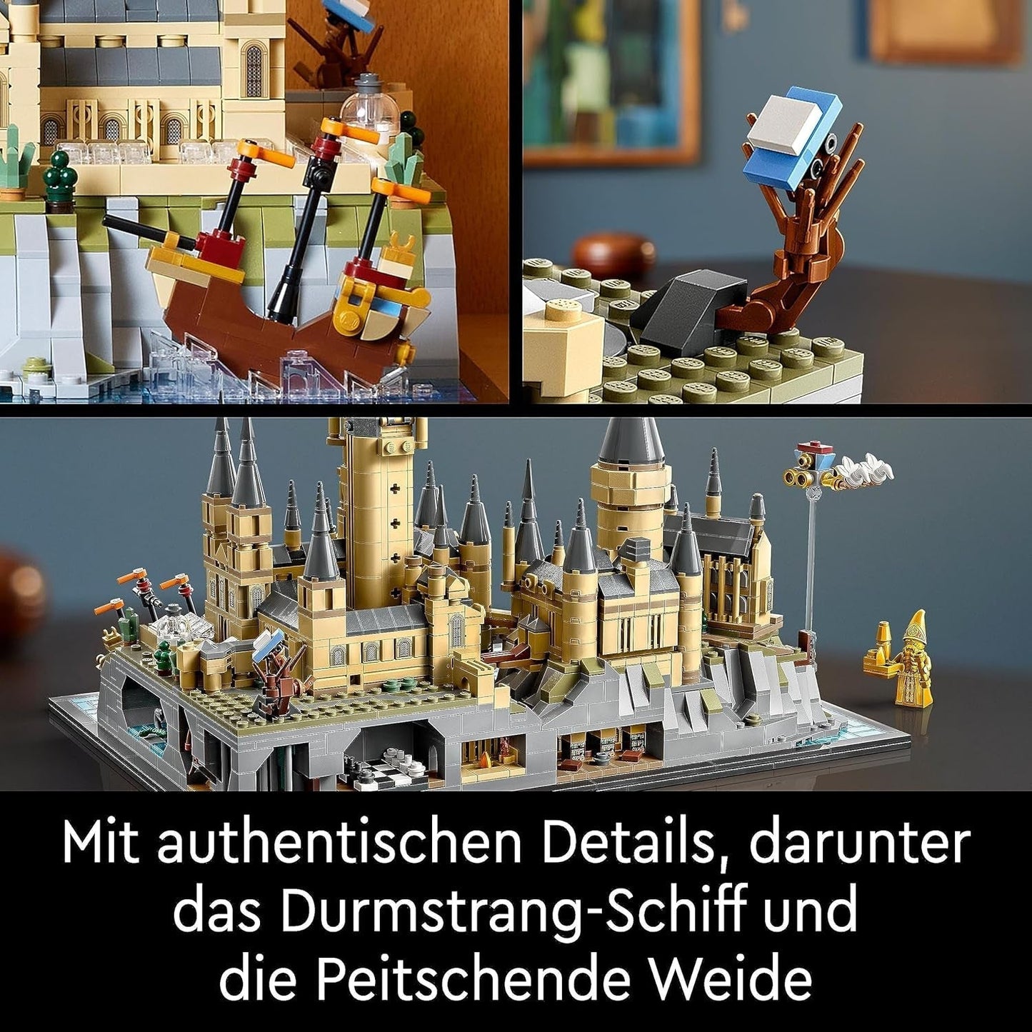 Kasteel Zweinstein LEGO Harry Potter met kasteelvleugels - verzamelset voor volwassenen inclusief hoofdtoren en astronomische toren, geheime kamer en minifiguur van architect - cadeau voor vrouwen - 76419 Bouwsets Besuche in LEGO-Store