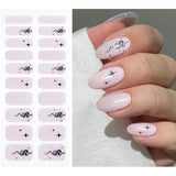 JMEOWIO Nagelfolie UV Hartend Schlange Stern UV Gel Nail Strips Nagelsticker Nagelaufkleber Nail Art Decoratie Nageldesign Zubehör