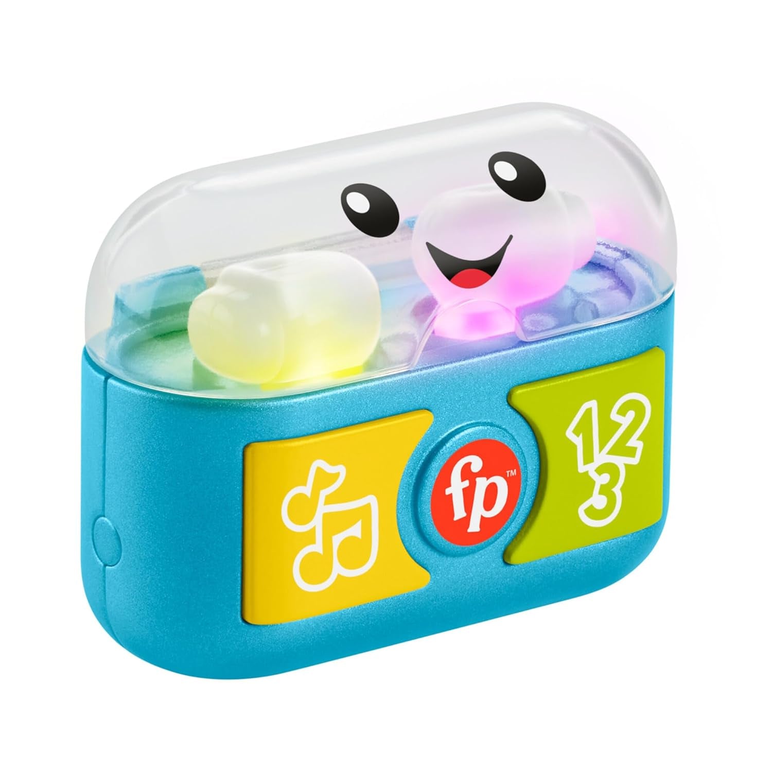 FISHER-PRICE Leuk leren en spelen met speel-oordopjes - Interactieve oordopjes met leuke lichtjes, leerliedjes en fijne motorische activiteiten, 20+ liedjes en zinnen, 6 maanden en ouder, HWY45 babyspeelgoed Naty Shop standaardtitel